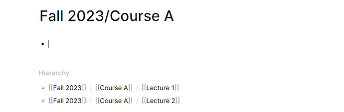 Course page example