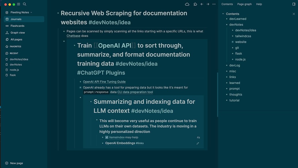 I need advice on how to structure and use my LogSeq graph for large