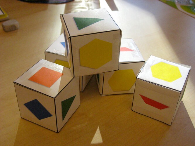 Toy blocks with different shapes